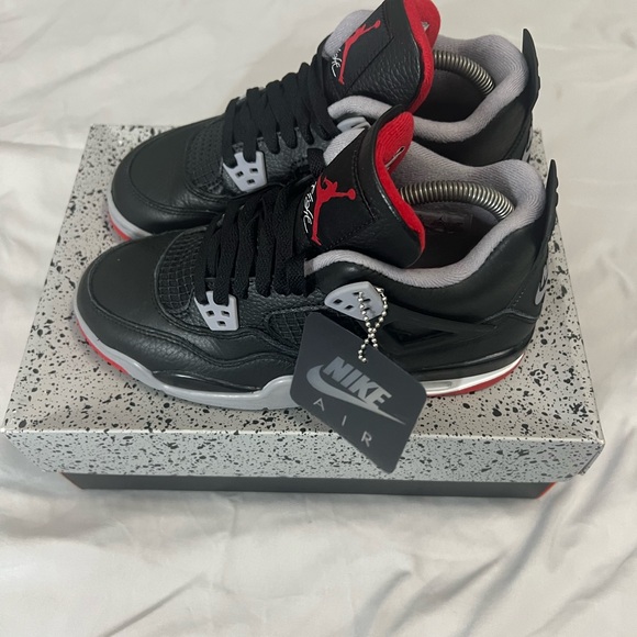 Air Jordan 4 Retro GS ‘Bred Reimagined’ - Picture 1 of 5